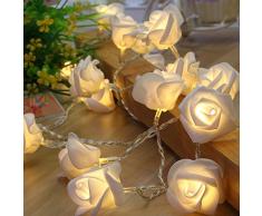 Warme weiße flammenlose geführte Rosen-Kerzen, batteriebetriebenes Kerzen-Rosen-Kit, Rosen-Blumen-Design für Hochzeitsfest-Dekoration