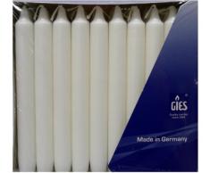 Hillfield® 30 Tafelkerzen/Stabkerzen 200 x 21,5 mm, 7 Std. Brenndauer, weiß, Gies - Gastrokerzen
