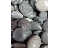 Der Naturstein Garten 5 kg polierte Kieselsteine 2,5-5 cm - Glanzkies Hot Stone Dekosteine Flusskiesel - Lieferung KOSTENLOS