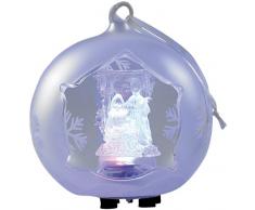 Lunartec LED Weihnachtsbaumkugeln: Mundgeblasene LED-Milchglas-Ornamente in Kugelform, 2er-Set (Leuchtkugeln Weihnachten Fenster)