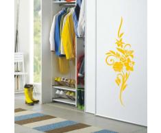 WANDTATTOO / Wandaufkleber f275 wunderschöner Blumenstrauß 120x39 cm - gold