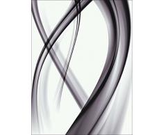 Artland Qualitätsbilder I Glasbilder Deko Glas Bilder 60 x 80 cm Abstrakte Motive Gegenstandslos Digitale Kunst Schwarz Weiß F1GR Abstrakte Komposition (s w)