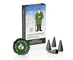 Original Crottendorfer Räucherkerzen - 4 Sorten in einem Set - verschiedene Düfte (Erzge. Weihnachtsduft, BM, Kaminzauber, Zimtapfel)