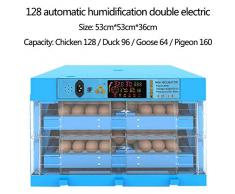 SHEHUIREN Haushalts Inkubatoren mit automatischer Ei-Drehung zum Schlüpfen von Putengänse-Wachtel-Hühnern Eingebauter Eierkerzen-großer Brutapparat,128egg,C