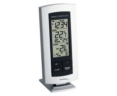 Technoline WS 9140-IT klassische Wetterstation mit Funkuhr,Innen- sowie Außentemperaturanzeige, silber, 7,3 x 2,5 x 15,8 cm