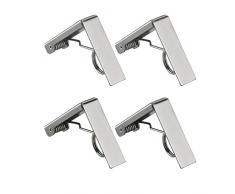 ZoomSky 4er Stabil Tischdeckenklammer, 430 Edelstahl Tischtuchklammern Tischtuch Klammer Outdoor Tischdecke Halter & Rock Clips für Garten, Picknicks Hochzeiten Party Küche und Restaurant