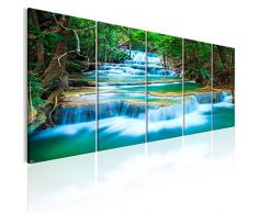 murando - Bilder Wassefall 225x90 cm - Vlies Leinwandbild - 5 Teilig - Kunstdruck - Modern - Wandbilder XXL - Wanddekoration - Design - Wand Bild - Natur Landschaft c-B-0160-b-m