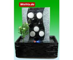 WeiVa GmbH Feng Shui Keramik Glas Zimmerbrunnen mit LED Beleuchtung LR39512
