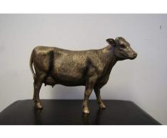The Leonardo Collection Dekofigur Kuh, groß, stehend, bronzefarben