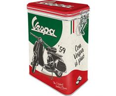 Nostalgic-Art Retro Kaffeedose - Vespa - The Italian Classic, Blech-Dose mit Aromadeckel, Vintage Geschenk-Idee für Vespa Roller Fans, 1,3 l