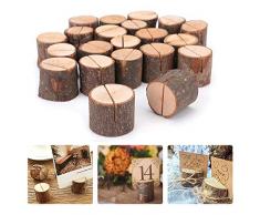 Kartenhalter Holz Menükartenhalter Tischkartenhalter Holz, 20 Stück Platzkartenhalter Memohalter Holz - Fotohalter Aus Holz Kartenhalter Fotohalter Menükarten Halter für Hochzeit Deko