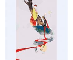 Leinwand-Ölgemälde Reise nach China DIY Malen nach Zahlen Kits für Erwachsene Blume Leinwand Wandkunst, dekorative Textur, großes Kunstwerk 16 X 20.Ohne Rahmen.(40x50cm)