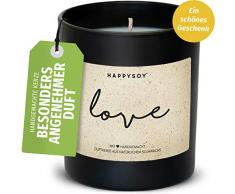 Love Liebe Duftkerze im Glas mit Spruch aus Sojawachs - natürlich handgemacht - nachhaltige Dekoidee besondere, schöne Geschenkidee für beste Freundin Mama, bester Freund Papa - liebevolle Kerze