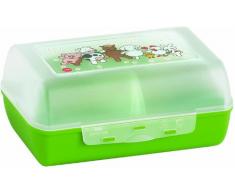 Emsa 513791 Variabolo Farm Family kids snack or lunch box 16x11x7cm transparent, Grün