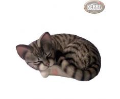 Katze schlafende Katze Katzenfigur Keramikkatze Dekokatze