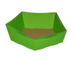 Weinkarton24 10 Stück Körbchen Petit aus Wellpappe,Osterkörbchen, Osternest, Geschenkkorb, Präsentkorb ostergrün (Mini)