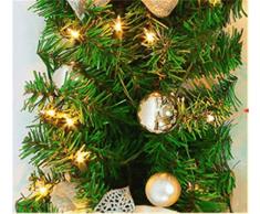 GLITZFAS 2.7m Weihnachts Girlande, Weihnachts Tannenzweiggirlande Deko, Weihnachts Girlande Aussen Weihnachtsgirlande Treppe Christmas Decorations (Rosa)