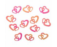 100 Stk Deko Doppel Herzen Rosa Tischdeko Streudeko Hochzeit