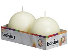 Bolsius Kugelkerzen, für Innen- und Außenbereich, 70 mm, 2 Stück, elfenbein