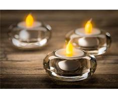 Goobay 4er Set LED Teelichter, weiß - wunderschöne und sichere Lichtlösung für viele Bereiche wie Haus und Loggia, Büros, Schulen oder Seniorenheime
