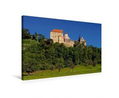 Premium Textil-Leinwand 75 cm x 50 cm quer, Schloss Goseck | Wandbild, Bild auf Keilrahmen, Fertigbild auf echter Leinwand, Leinwanddruck (CALVENDO Orte)