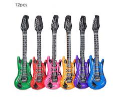 12Pcs Luftgitarren Luft Gitarre Air Guitar aufblasbar musikalische Instrumente Spielzeug