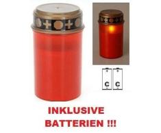 LED Grabkerze Grablicht Kerze Grablaterne Grableuchte Grablichter inkl. Batterie