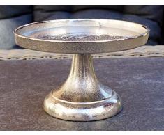 MichaelNoll Dekoteller Schale Servierplatte Aluminium Silber S 19,5 cm