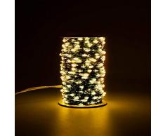 1000 LED Lichterketten 100m Straßenfee Lichter Wasserdichte Baumgirlande im Freien Weihnachtsferien Dekorration-Warm_White_20M_200LEDs