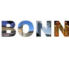 INDIGOS UG - WANDTATTOO / Wandsticker / Wandaufkleber / Aufkleber - W570 mehrfarbige Wandschrift Bonn 120x27 cm