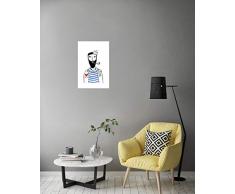 artboxONE Poster 30x20 cm Für Kinder Seemann hochwertiger Design Kunstdruck - Bild seemann maritim Anker