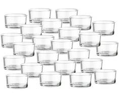 BigDean 24er Set Teelichtgläser - Premium Qualität Made in Germany - Teelichthalter, ideal für Teelichter, Kerzen & als Behälter