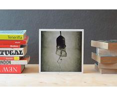 zerbrochene Glühbirne Stilleben handmade Foto auf Holz 13x13 Graffiti Holzbild Wandbild Holzdeko Dekoration Geschenk für ihn Geschenkidee