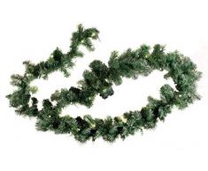 Spetebo Weihnachtsgirlande mit 35 warmweißen LEDs - 270 cm/Batterie und Timer - Tannengirlande Girlande Innen und Außen