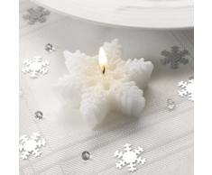 SET 3 Kerzen Winter Schneeflocke Decke Motivkerze