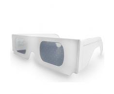 Herzbrille weiß 10 Stück - Effektbrille Herzen Hochzeit Silvester Valentinstag - Partybrille mit Herzeffekt für Feuerwerk Tischfeuerwerk Tortenfontäne Wunderkerzen
