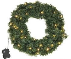 Türkranz Tannenkranz mit LED Beleuchtung batteriebetrieben Ø 50 cm