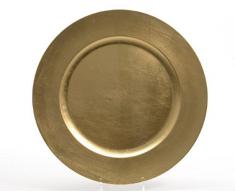 Dekoteller Platzteller Weihnachtsteller Adventsteller Plätzchenteller Nikolausteller Weihnachten gold Ø 33 cm