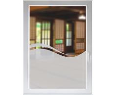 INDIGOS UG Dekorfolie Meer Sichtschutzfolie Woge Fensterbild Ozean Glasdekorfolie Welle satiniert Blickdicht - 1000mm Breite x 500mm Höhe - auch mit Individueller Breite