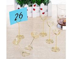 BESTOMZ 12 Stück Herz Tischkartenhalter Fotohalter Herz Kartenhalter Hochzeit Platzkartenhalter Memohalter Sitzkartenhalter Tischnummernhalter