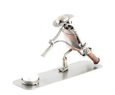 Steelman24 I Schraubenmännchen Feuerwehrmann Teelichthalter I Made in Germany I Handarbeit I Geschenkidee I Stahlfigur I Metallfigur I Metallmännchen