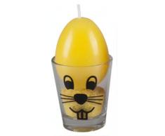 Tom Kerze Osterei Glas 6 cm gelb