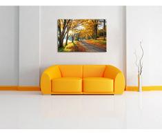 Sonniger Park am See Format: 120x80 auf Leinwand, XXL riesige Bilder fertig gerahmt mit Keilrahmen, Kunstdruck auf Wandbild mit Rahmen, günstiger als Gemälde oder Ölbild, kein Poster oder Plakat