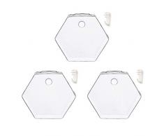 LOVIVER Kreative Glas Wandvase Wandbehäng Glas Pflanzgefäße Blumentopf, hängender Pflanzenbehälter für Hydrokultur - 3X