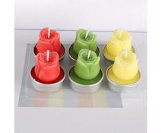 XIAOTAIZINAI Künstliche Rosenkerze Aromatherapie Rauchlose Kerze Romantische Duftdekoration Wohnkultur Geburtstagsfeier Hochzeit Geburtstagsgeschenk-D