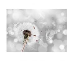 Fototapete Pusteblumen Grau 396 x 280 cm Vlies Wand Tapete Wohnzimmer Schlafzimmer Büro Flur Dekoration Wandbilder XXL Moderne Wanddeko Flower 100% MADE IN GERMANY - Runa Tapeten 9155012a