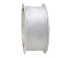 PrÃ¤sent 40 mm 25 m Four Seasons - Organzaband mit Draht, weiÃ