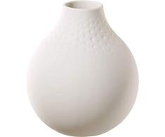 Villeroy & Boch Collier Blanc Vase Perle No. 3, 11x11x12 cm, Premium Porzellan, Weiß