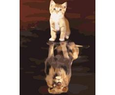 HGDSG DIY Digitale Ölgemälde Digitale Erwachsene Kinder alte Menschen Leinwand Malerei DIY Anfänger Acrylmalerei Kit 40 * 50 Zoll NummerDIY Malwerkzeuge