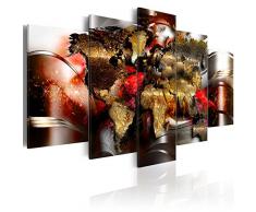 murando - Bilder 225x112 cm Vlies Leinwandbild 5 TLG Kunstdruck modern Wandbilder XXL Wanddekoration Design Wand Bild - Weltkarte Abstrakt k-A-0017-b-o